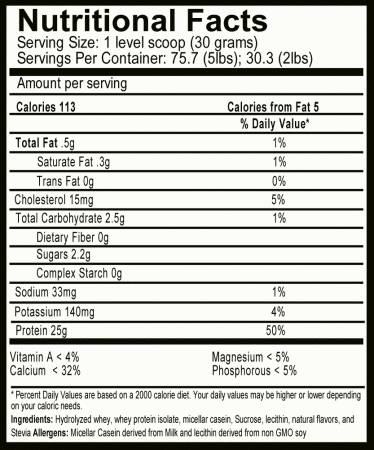 Premium Blend Protein Nutritional Facts Vanilla Strawberry
