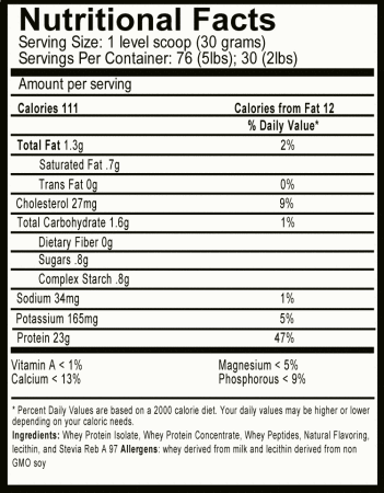 100 Percent Whey Nutritional Facts Vanilla Strawberry