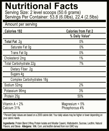 Lean Meal Replacer Nutritional Facts Vanilla Strawberry